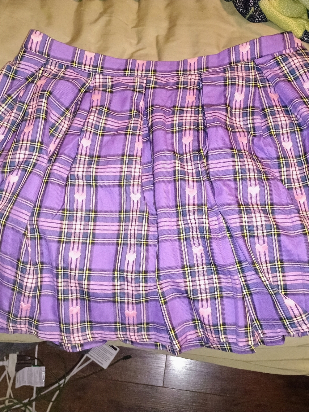Hot Topic Purple Plaid Skirt